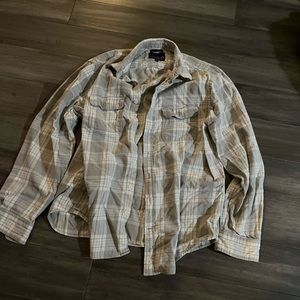 Vintage flannel… XL…grey and white…$15…